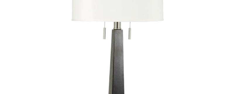 Wood Column Table Lamp