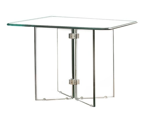 Glass-on-Glass Square Table